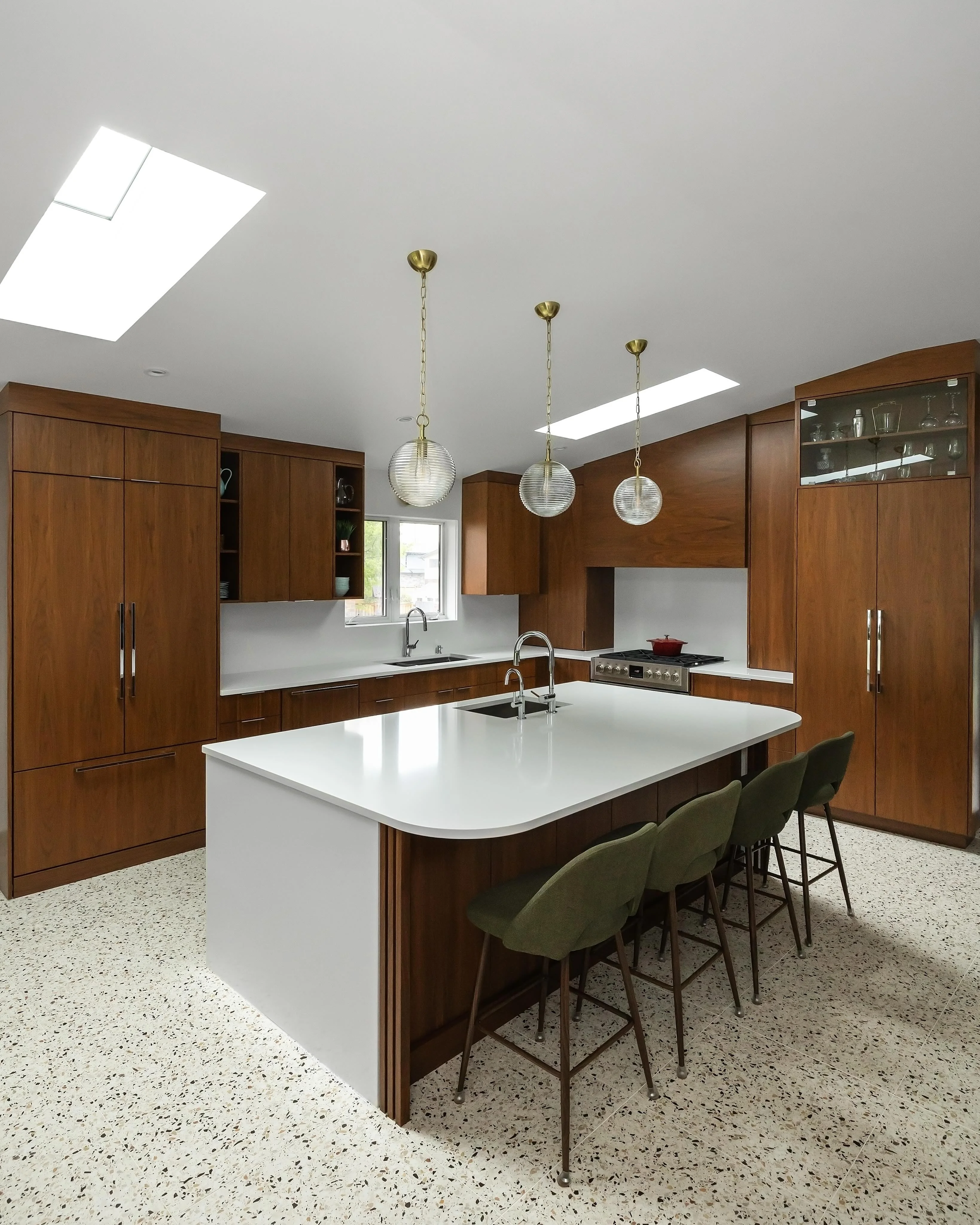Walnut Range Hood Kitchen - Image 1