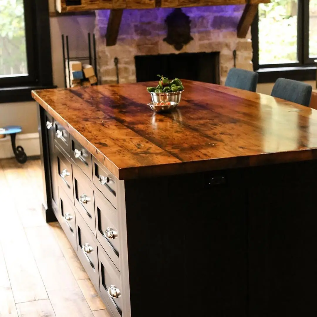 Reclaimed kitchen with pantry cabinetry by Heirlooms Custom Cabinetry