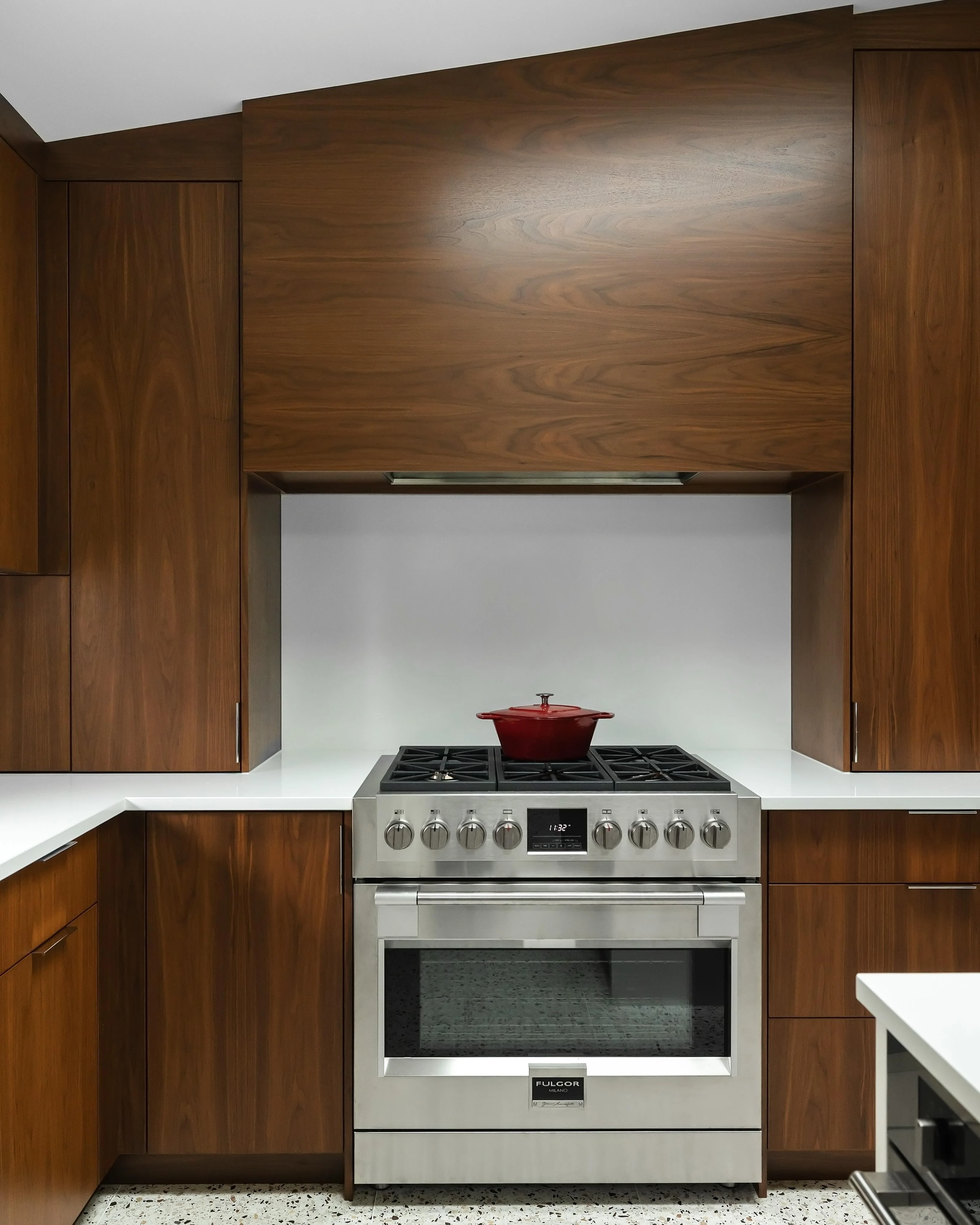 Walnut Range Hood Kitchen - Image 2