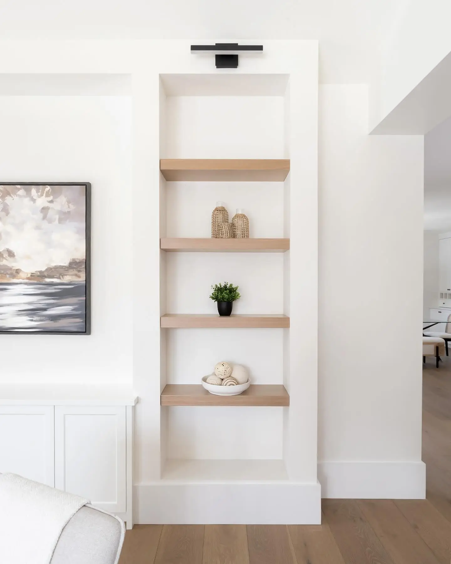 Oak Open Shelving Built-In - Image 3