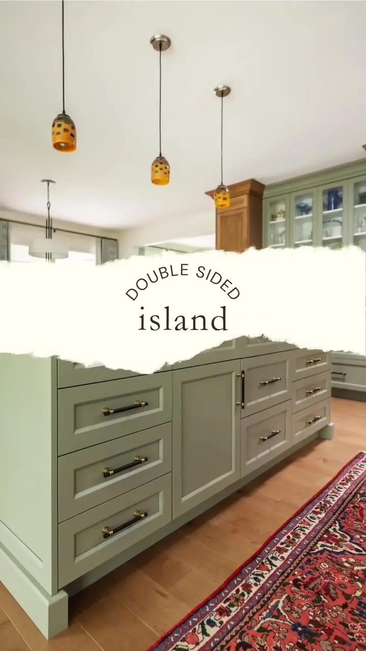 Kitchen with island and countertop video by Heirlooms Custom Cabinetry