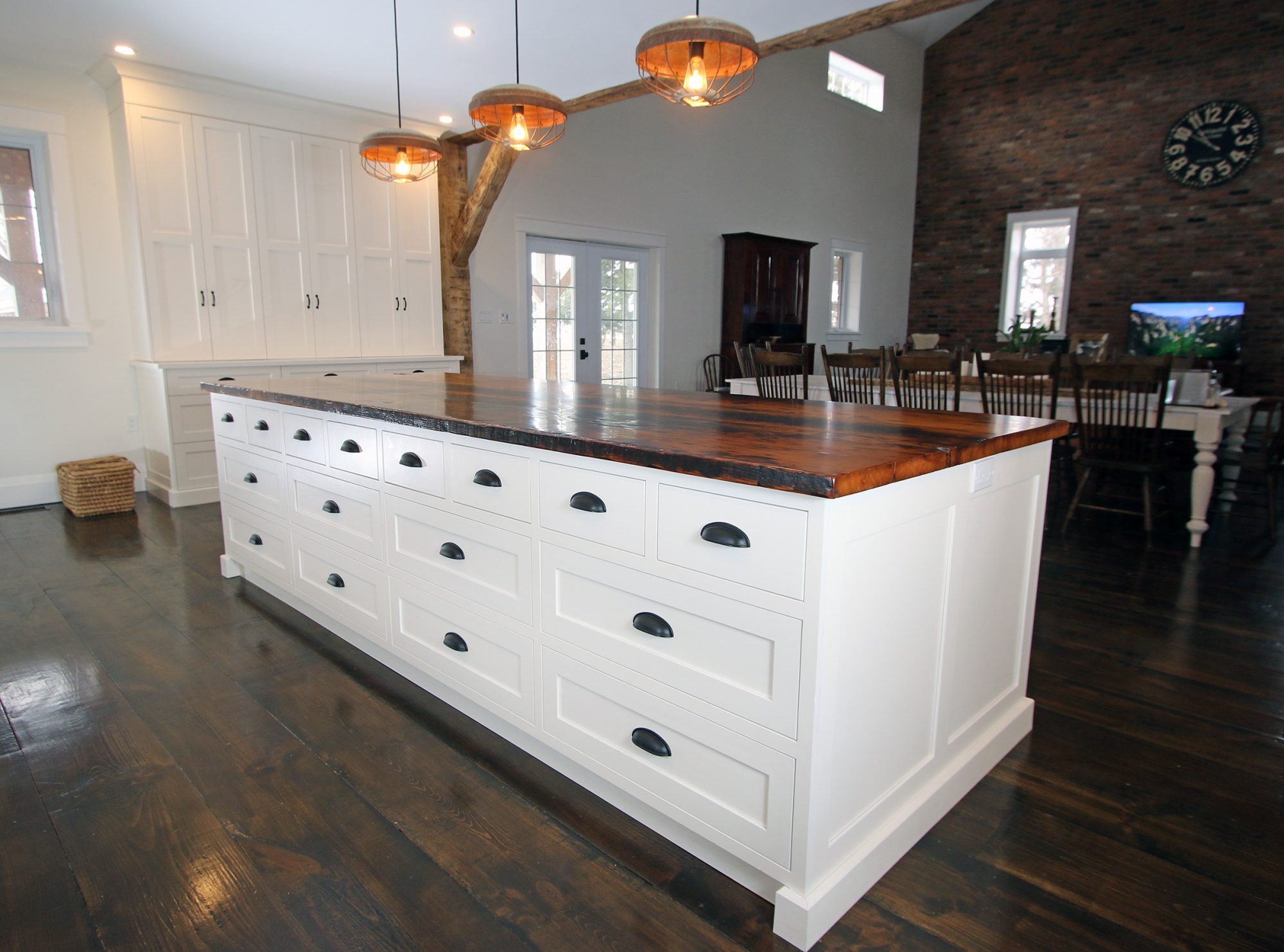 a beautiful kitchen with cabinetry made by Heirlooms